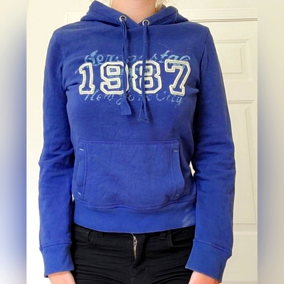 Aeropostale Blue Hoodie - Picture 1 of 2